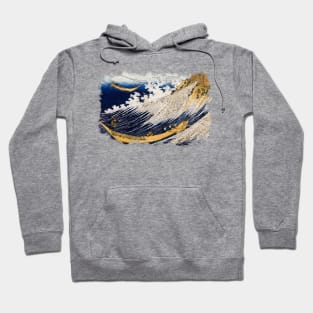 ✪ HOKUSAI Japan Ocean Waves ✪ Retouched Fan Art Historic Japanese Woodblock Hoodie